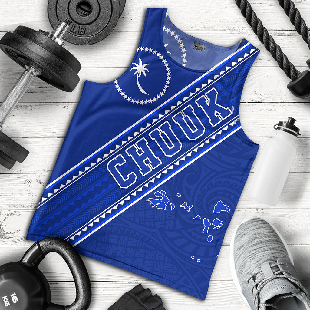 Chuuk State Tank Top Flag And Coat Of Arms