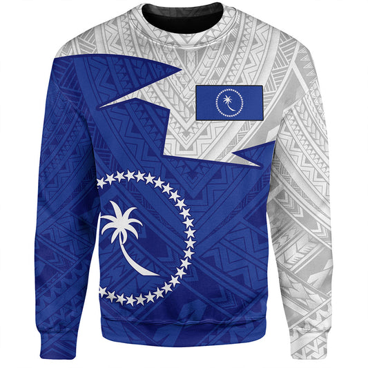 Chuuk State Sweatshirt Polynesian Tattoo Flag And Coat Of Arms