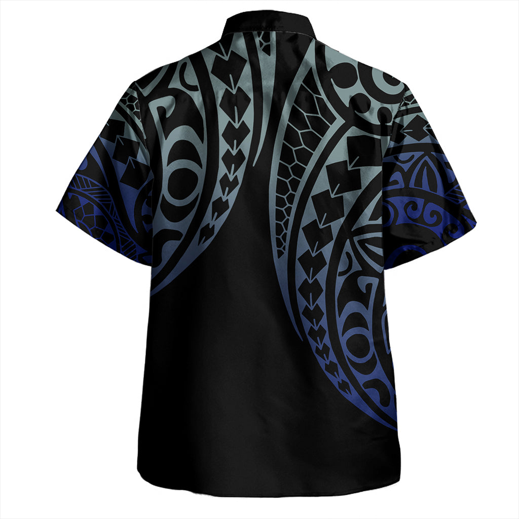 Chuuk State Combo Dress And Shirt Coat Of Arms Kakau Style Gradient Blue