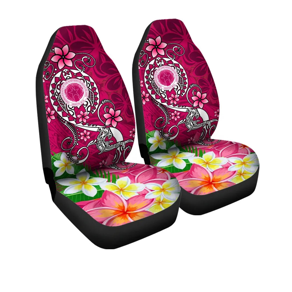 CNMI Car Seat Covers - Turtle Plumeria (Pink)