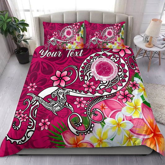 CNMI (Custom Personalised) Bedding Set - Turtle Plumeria (Pink)