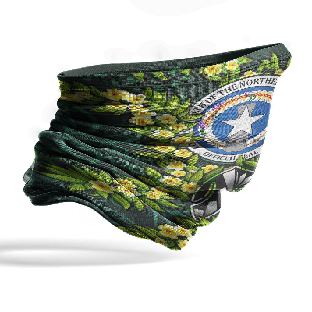CNMI Neck Gaiter - Ti Leaf Lei Turtle