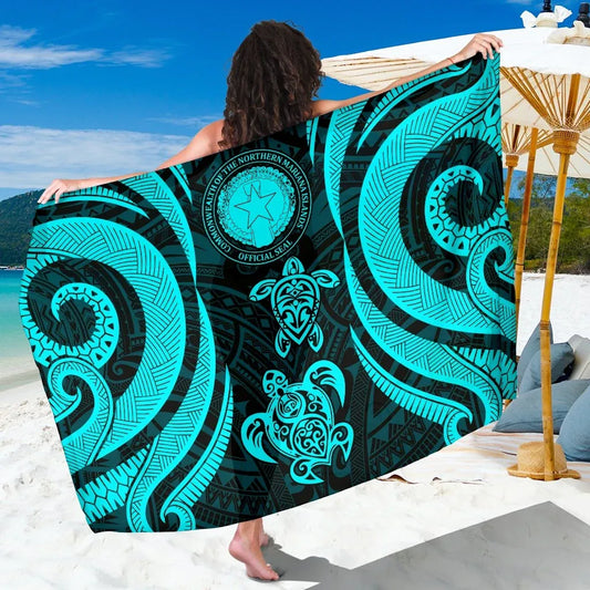 CNMI Sarong - Tentacle Turtle Turquoise