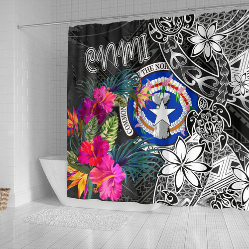CNMI Shower Curtain - Turtle Floral
