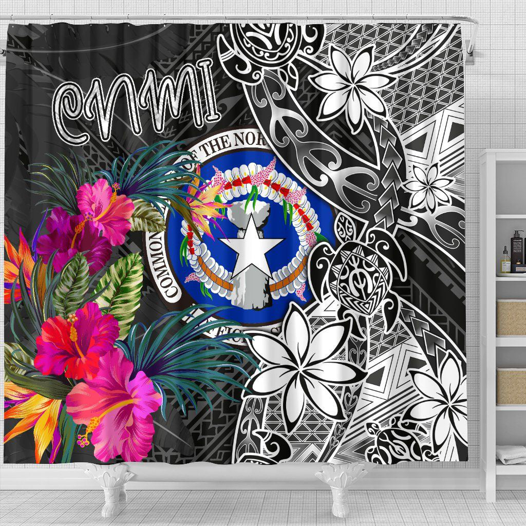 CNMI Shower Curtain - Turtle Floral