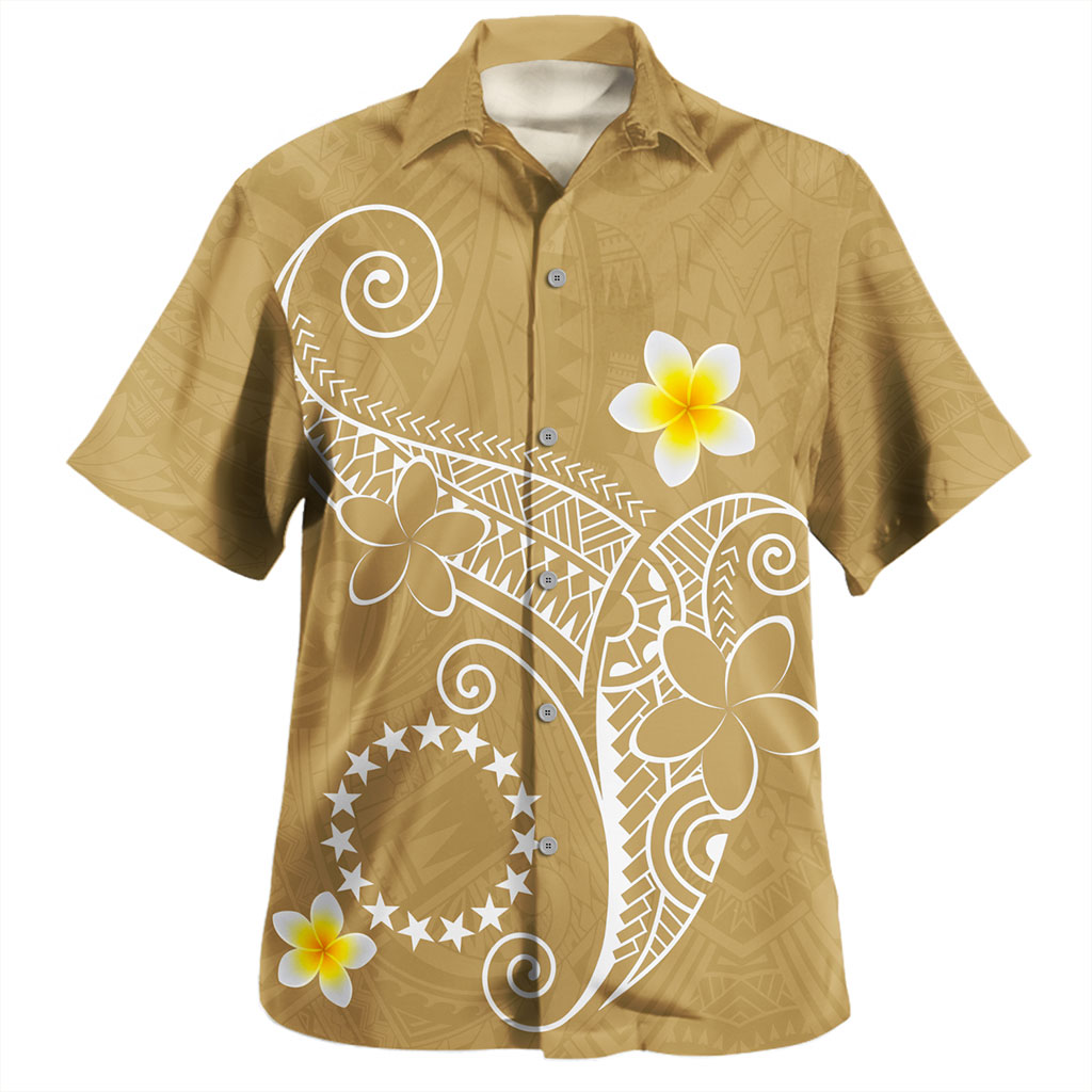 Cook Islands Hawaiian Shirt Polynesia Floral Tribal