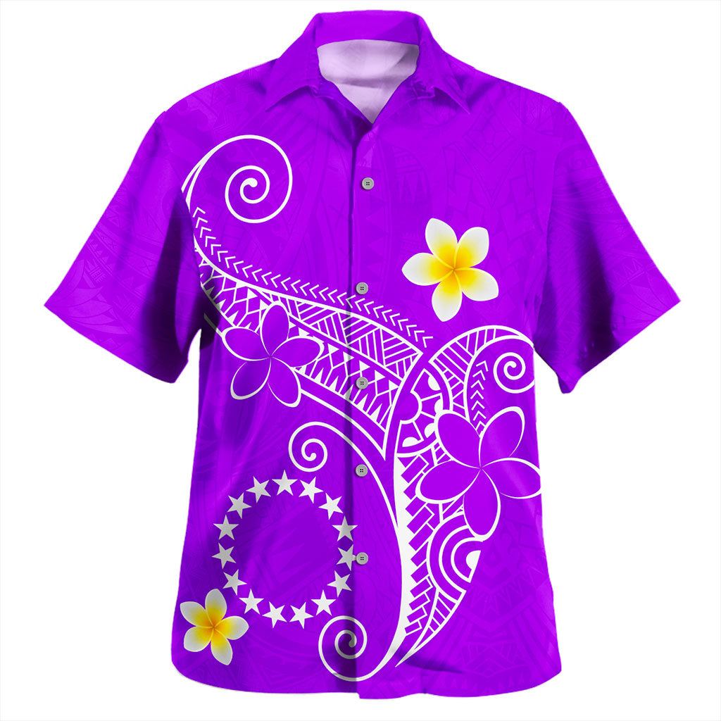 Cook Islands Hawaiian Shirt Polynesia Floral Tribal Ver.1