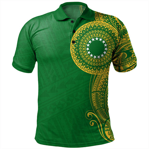 Cook Islands Polo Shirt Tribal Tattoo Circle