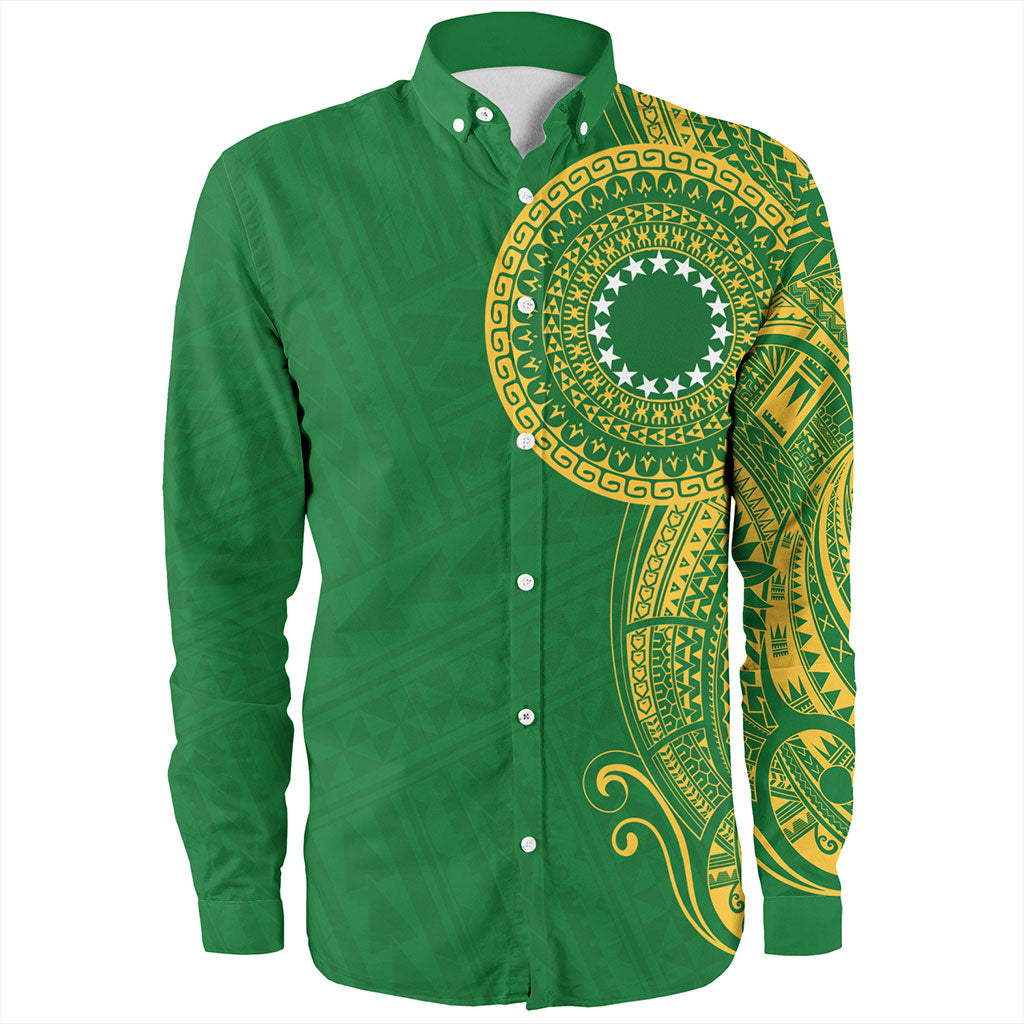 Cook Islands Long Sleeve Shirt Tribal Tattoo Circle