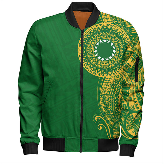 Cook Islands Bomber Jacket Tribal Tattoo Circle