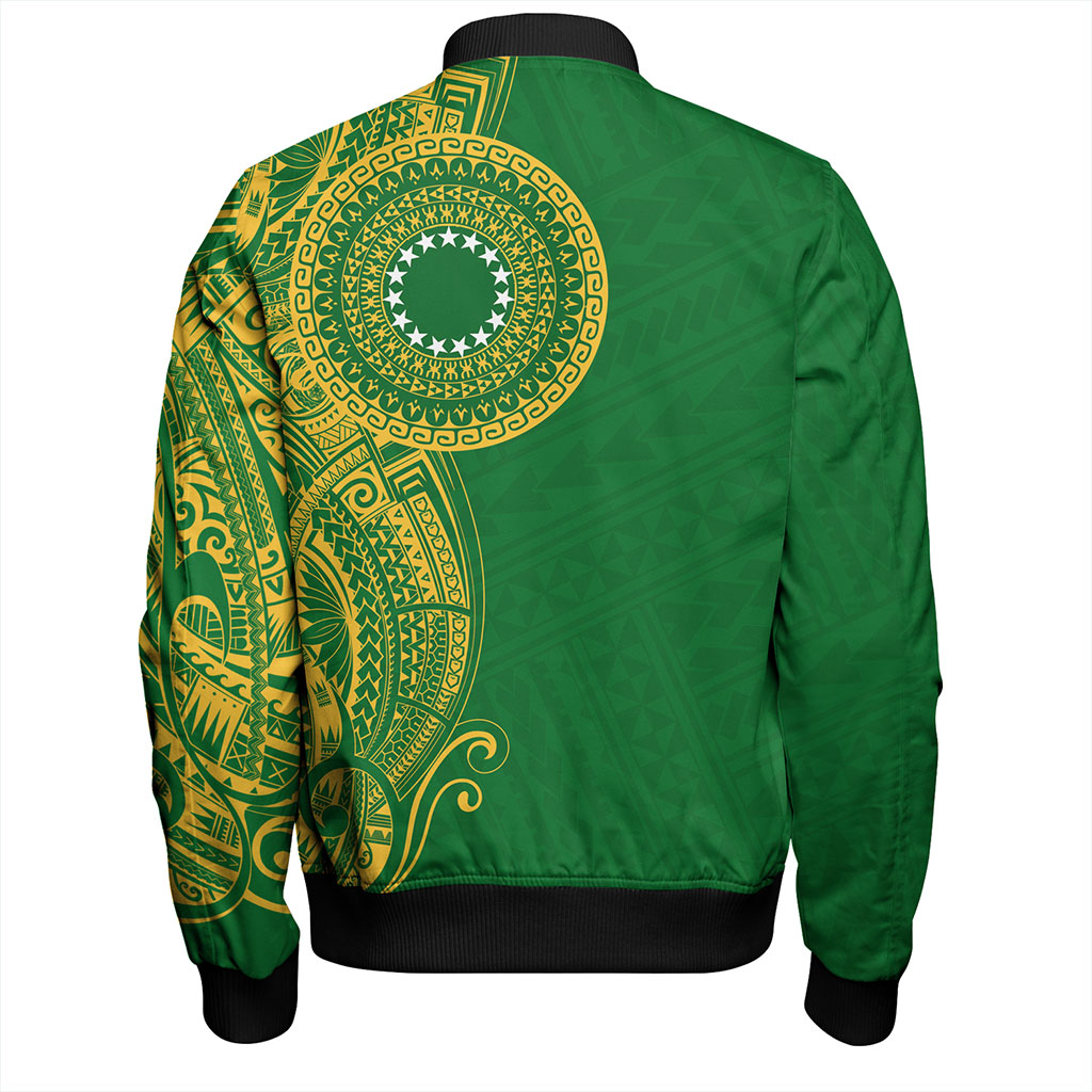 Cook Islands Bomber Jacket Tribal Tattoo Circle