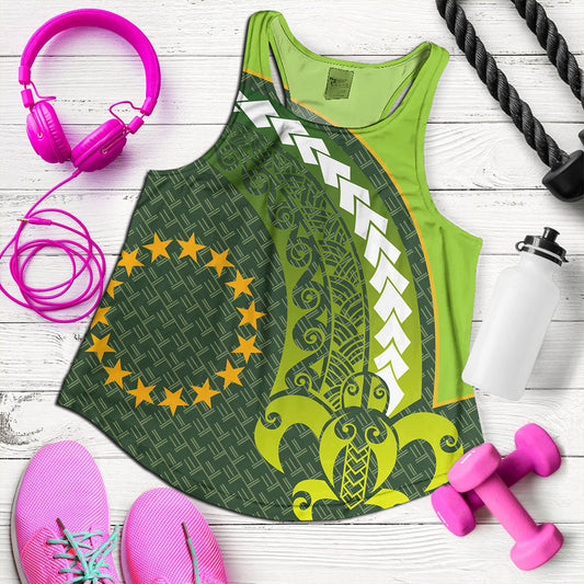 Cook Islands Women Tank Turtle Tattoo Tribal