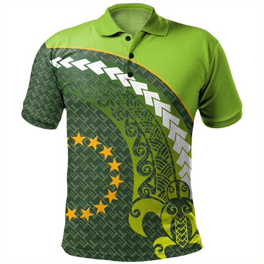 Cook Islands Polo Shirt Turtle Tattoo Tribal