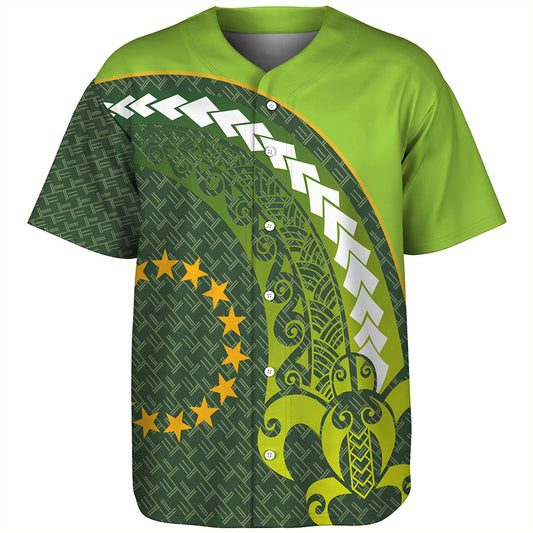 Cook Islands Baseball Shirt Turtle Tattoo Tribal