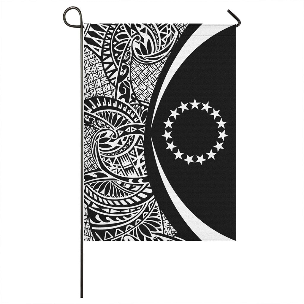 Cook Islands Garden Flag Lauhala Circle White