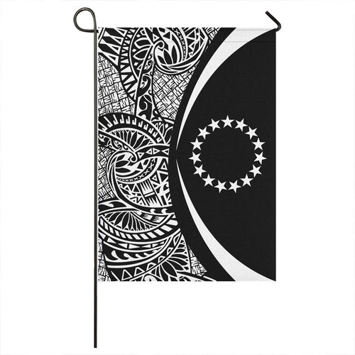 Cook Islands Garden Flag Lauhala Circle White