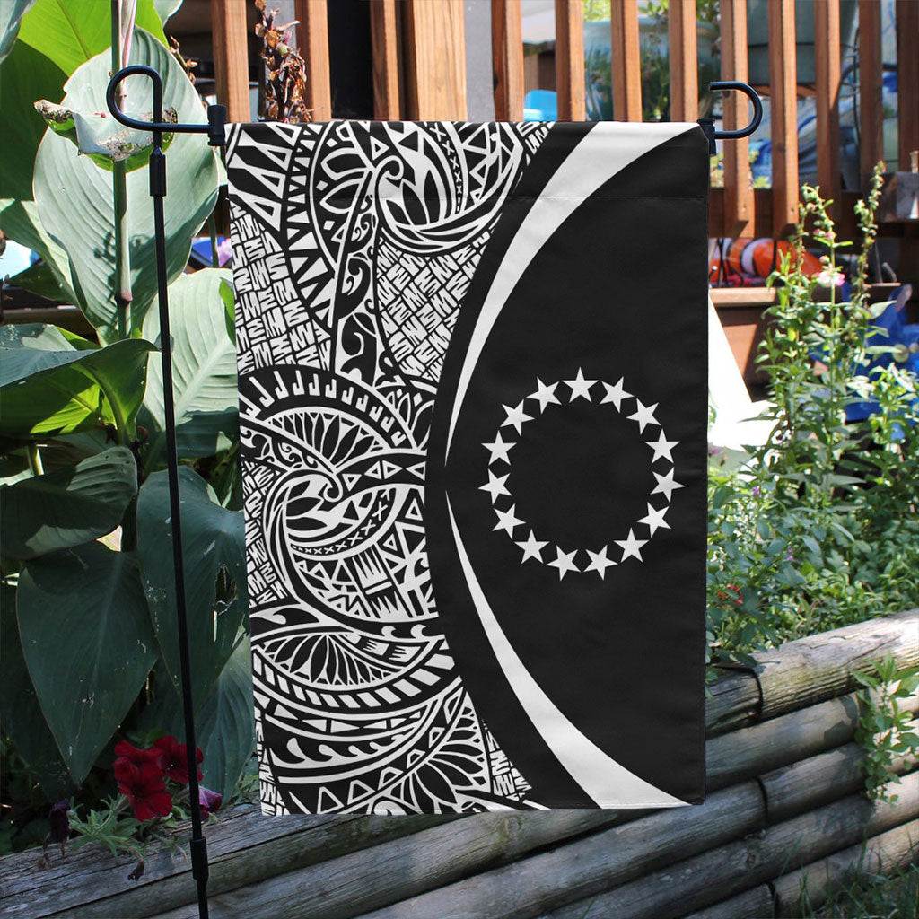 Cook Islands Garden Flag Lauhala Circle White