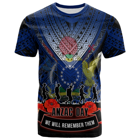Cook Islands T-Shirt - Cook Islands Anzac Remembrance Day T-Shirt