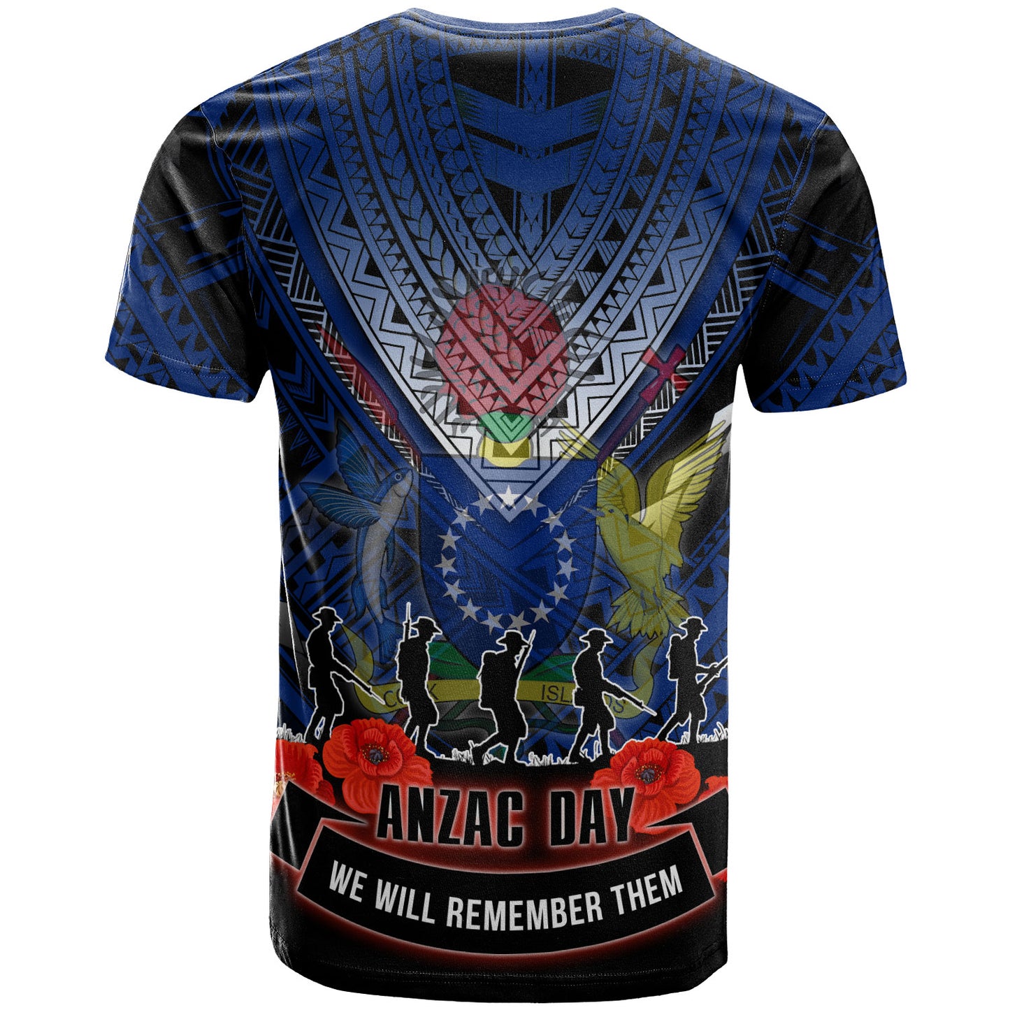 Cook Islands T-Shirt - Cook Islands Anzac Remembrance Day T-Shirt