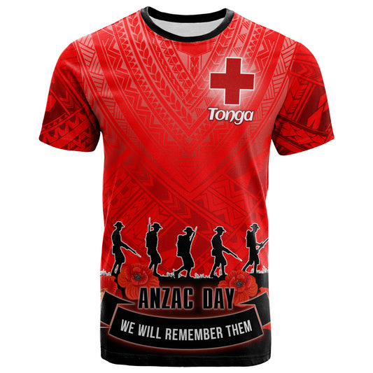 Tonga Custom Personalised T-Shirt - Tonga Anzac Remembrance Day T-Shirt