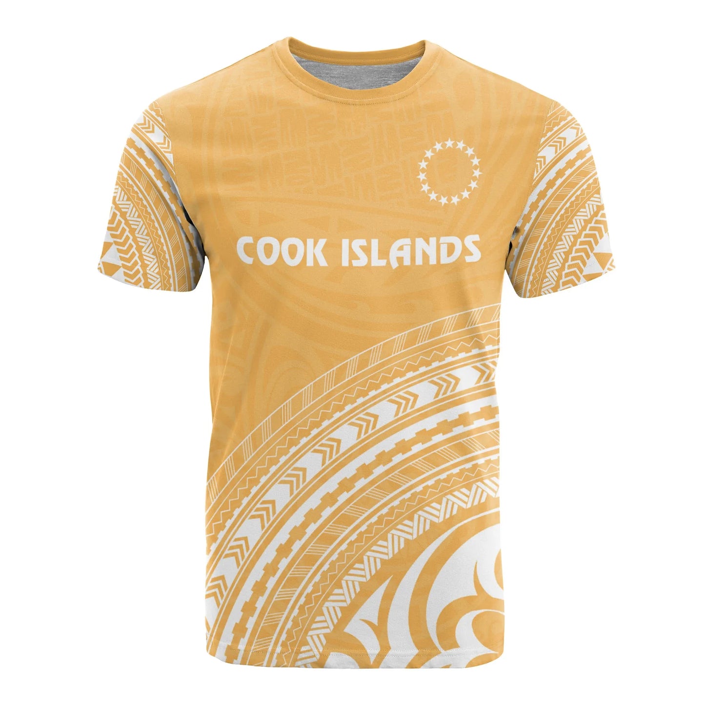 Cook Islands All Over T-Shirt - Cook Islands Coat Of Arms Polynesian Tribal Gold Version