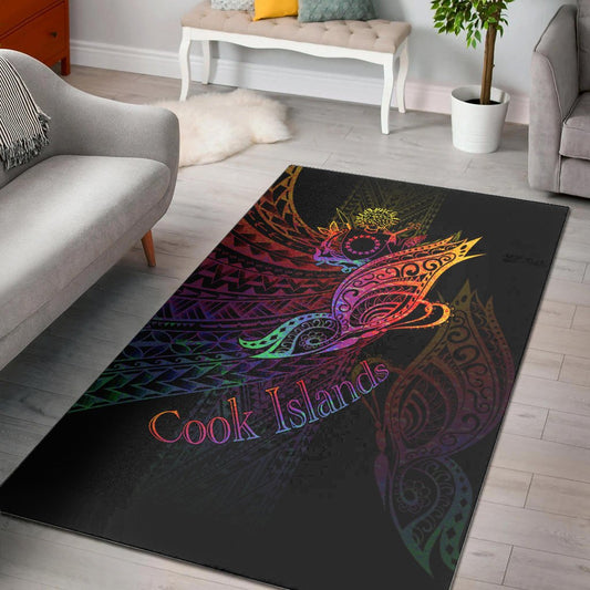 Cook Islandss Area Rug - Butterfly Polynesian Style