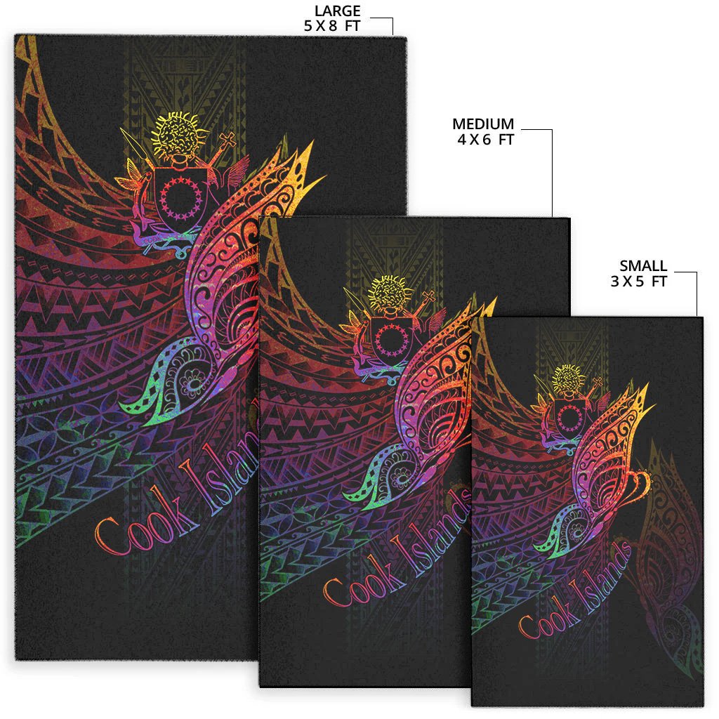Cook Islandss Area Rug - Butterfly Polynesian Style