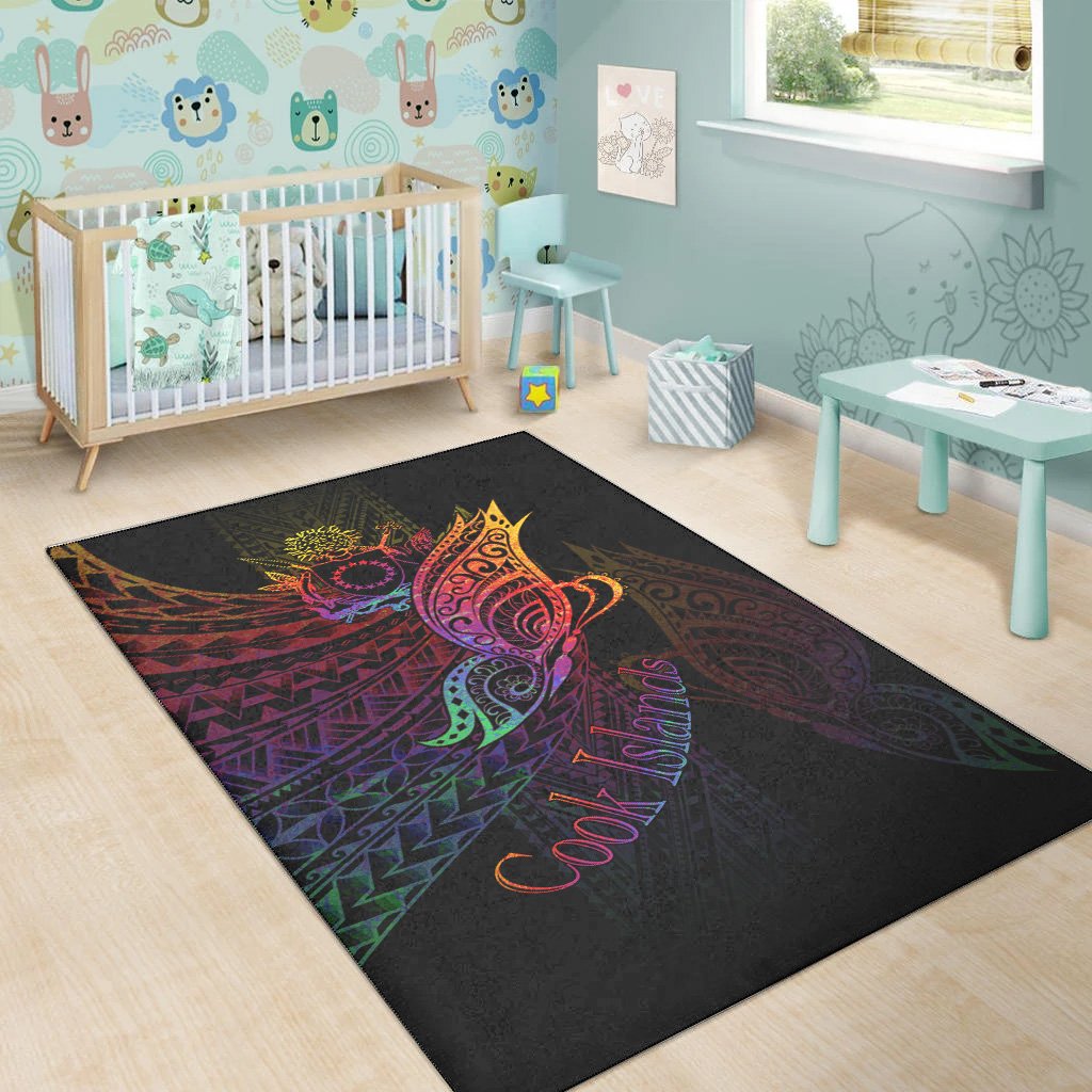 Cook Islandss Area Rug - Butterfly Polynesian Style