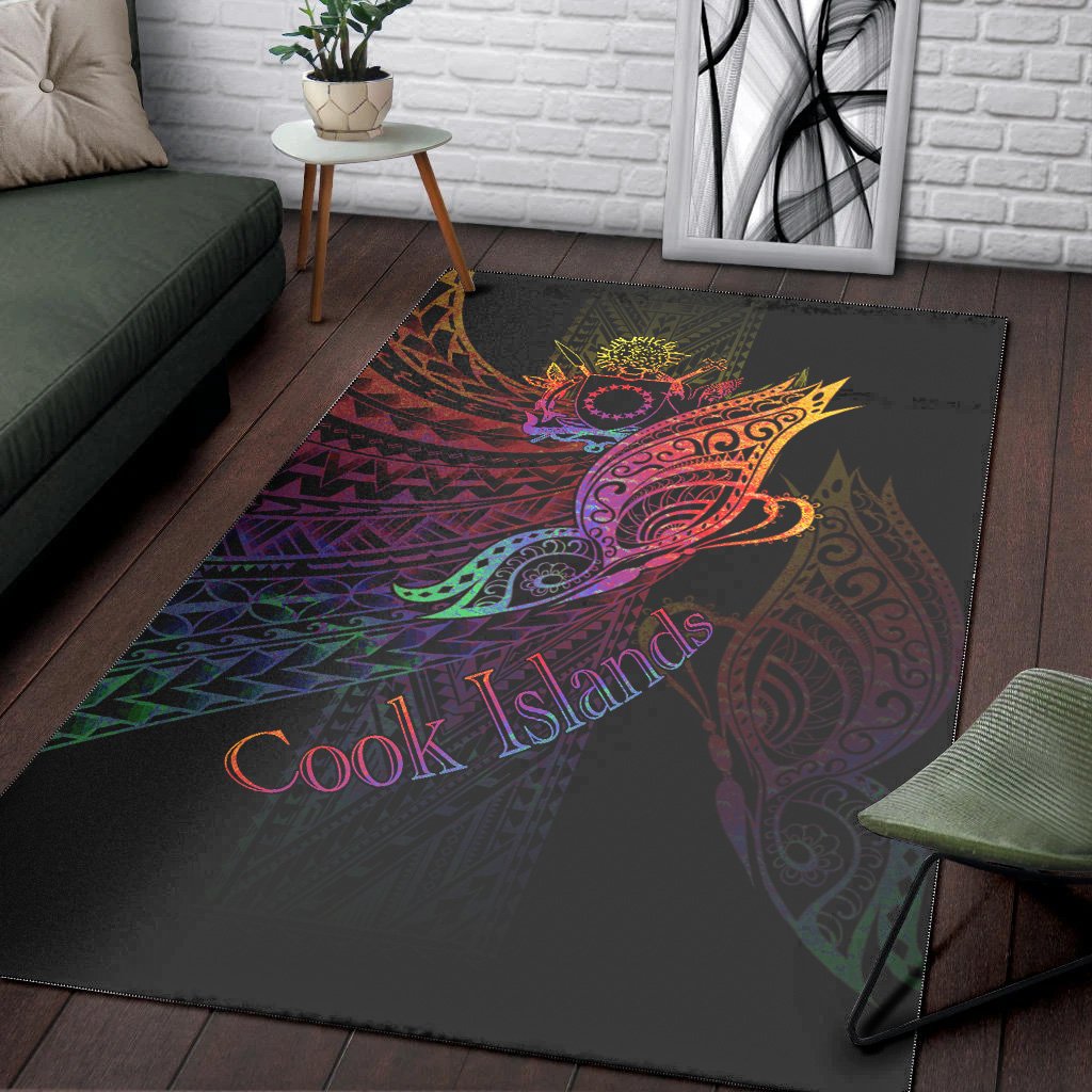 Cook Islandss Area Rug - Butterfly Polynesian Style