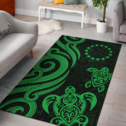 Cook Islandss Area Rug - Green Tentacle Turtle