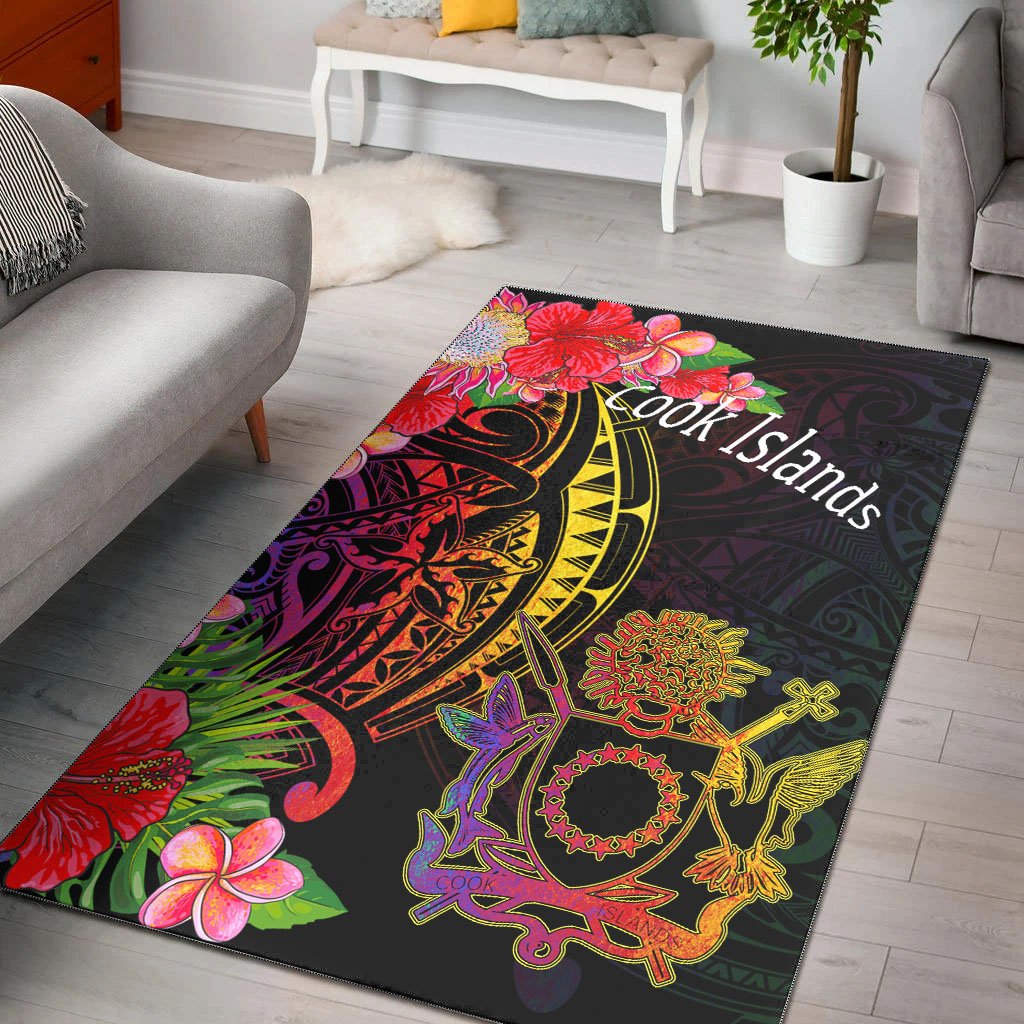 Cook Islandss Area Rug - Tropical Hippie Style