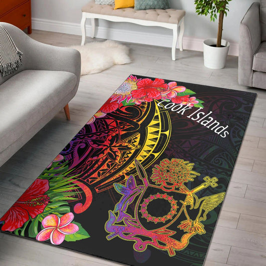 Cook Islandss Area Rug - Tropical Hippie Style