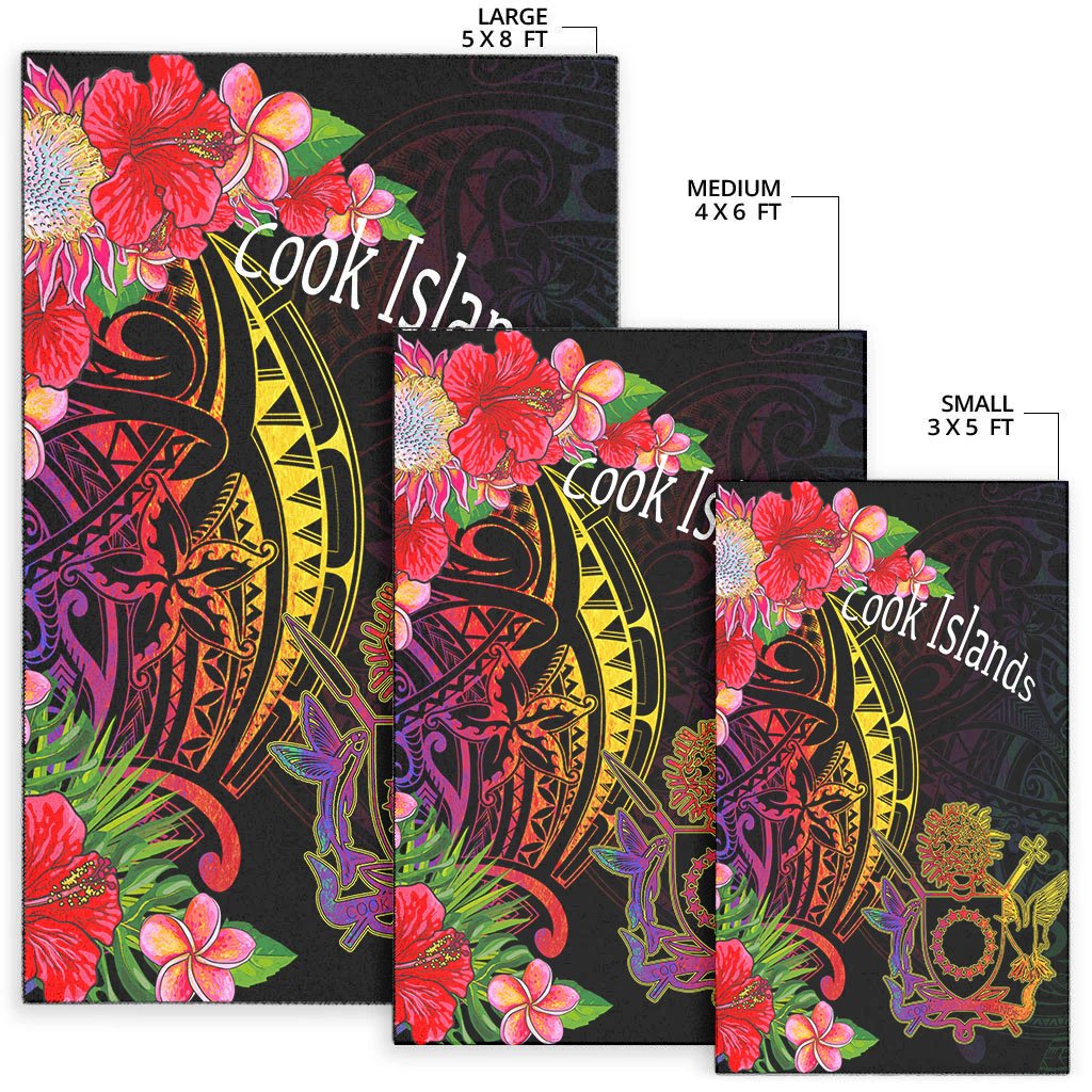 Cook Islandss Area Rug - Tropical Hippie Style