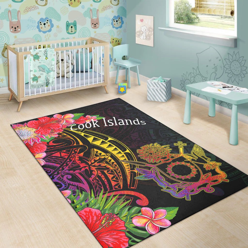 Cook Islandss Area Rug - Tropical Hippie Style