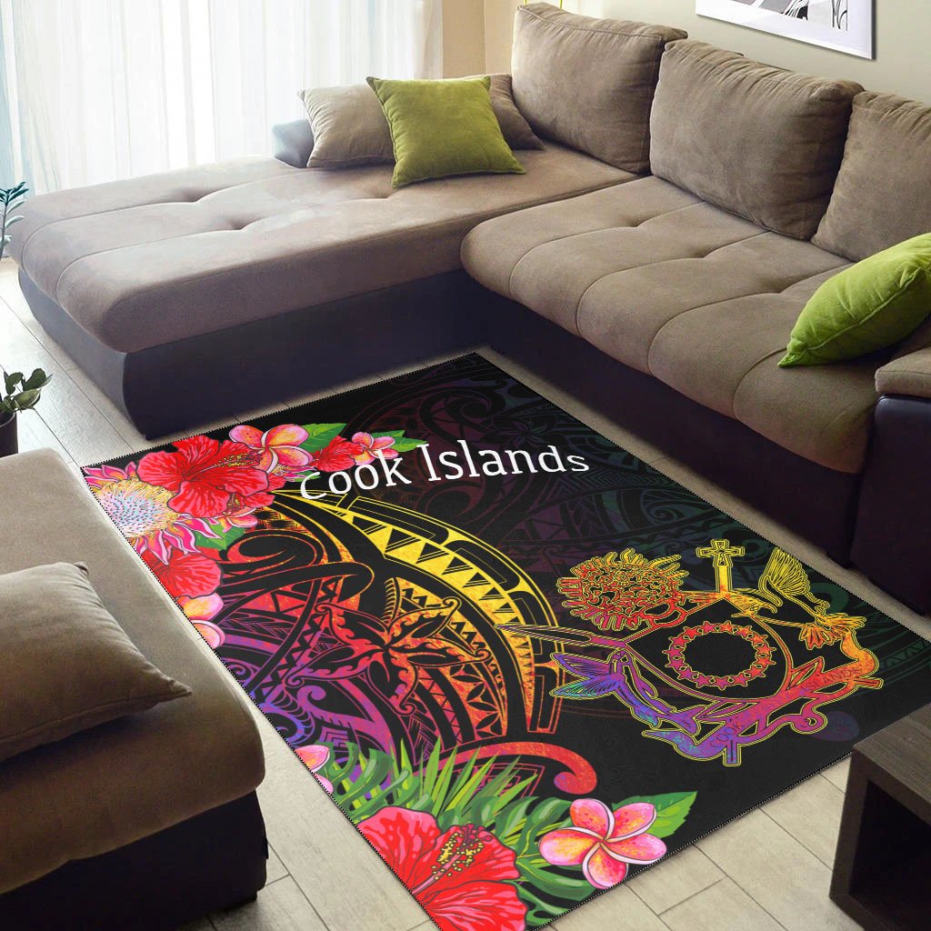 Cook Islandss Area Rug - Tropical Hippie Style