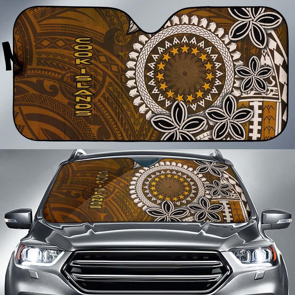 Cook Islands Auto Sun Shade - Polynesian Boar Tusk