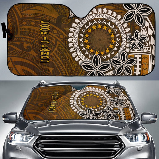 Cook Islands Auto Sun Shade - Polynesian Boar Tusk