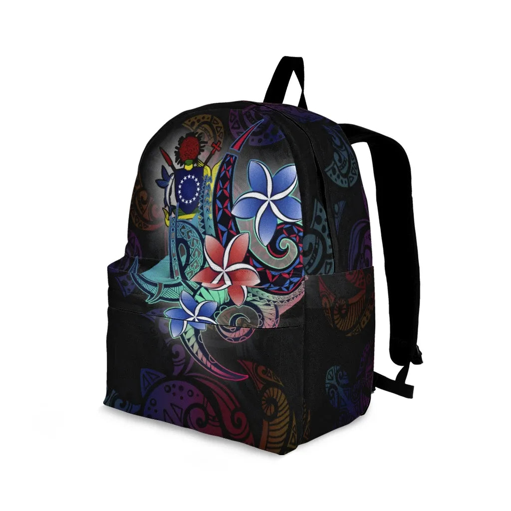 Cook Islands Backpack - Plumeria Flowers Style