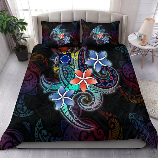 Cook Islands Bedding Set - Plumeria Flowers Style
