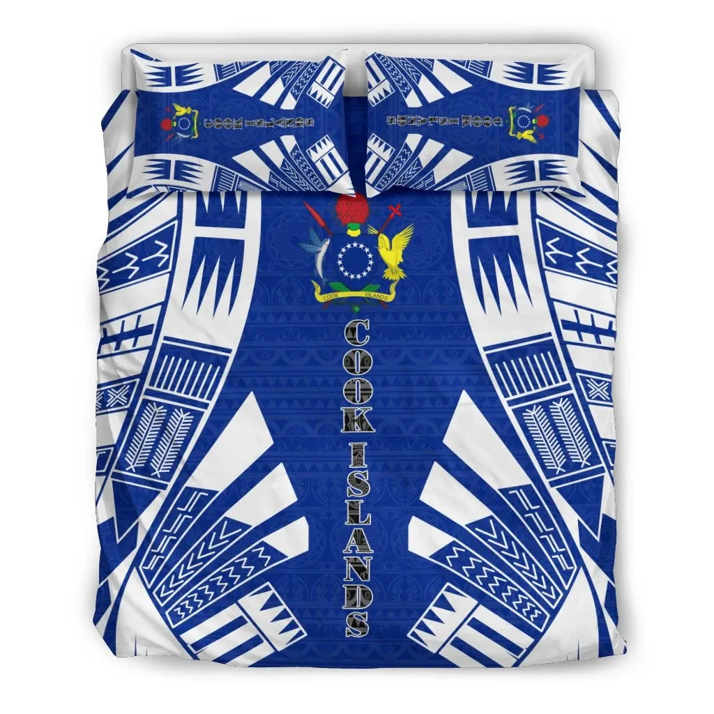 Cook Islands Duvet Cover Set - Polynesian Tattoo Flag