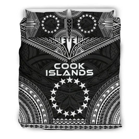 Cook Islands Polynesian Chief Duvet Cover Set - Black Version