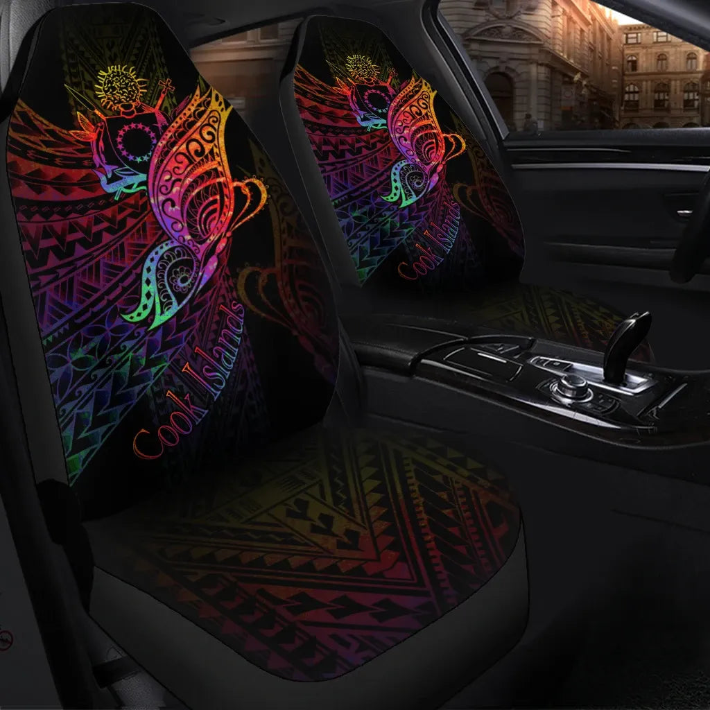 Cook Islands Car Seat Cover - Butterfly Polynesian Style