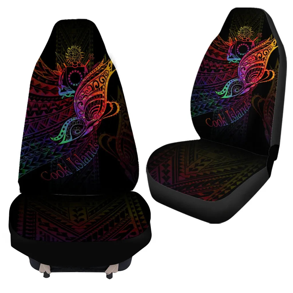 Cook Islands Car Seat Cover - Butterfly Polynesian Style
