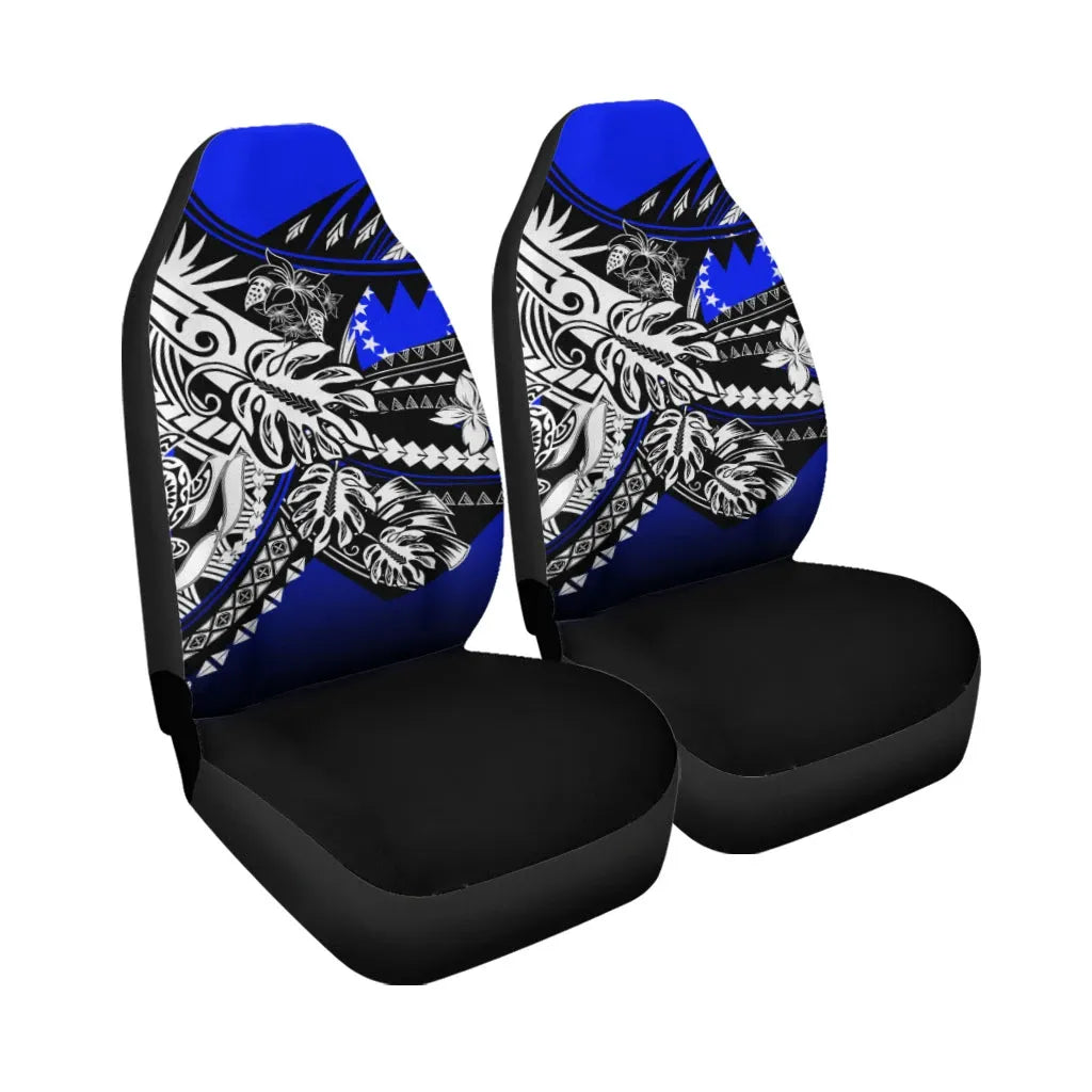Cook Islands Car Seat Cover - The Flow OF Ocean Blue Color