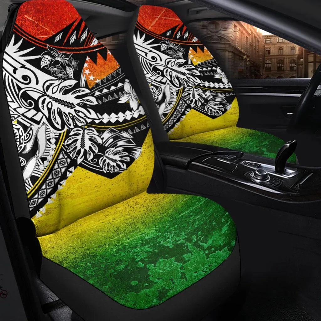Cook Islands Car Seat Cover - The Flow OF Ocean Reggae Color
