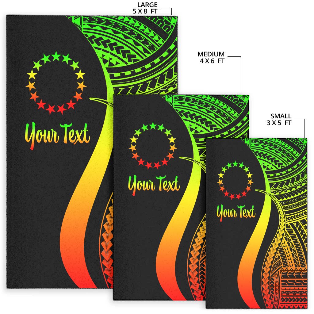 Cook Islands Custom Personalised Area Rug - Reggae Polynesian Tentacle Tribal Pattern