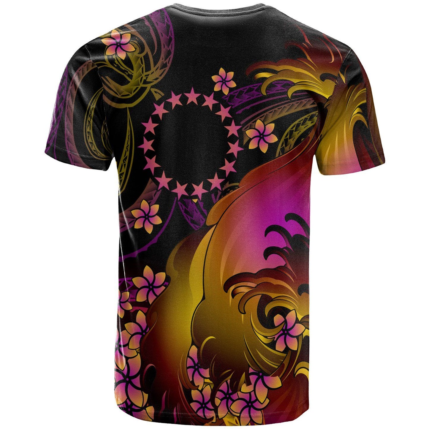 Cook Islands Custom Personalised T-shirt - Cook Islands in wave