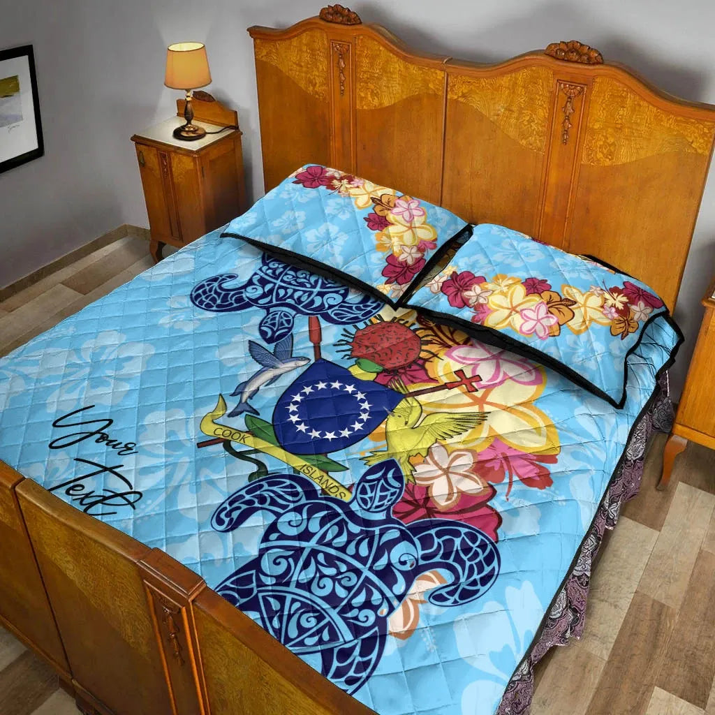 Cook Islands Custom Personalised Quilt Bed Set - Tropical Style