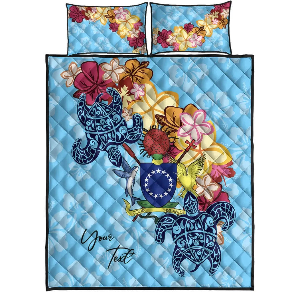 Cook Islands Custom Personalised Quilt Bed Set - Tropical Style