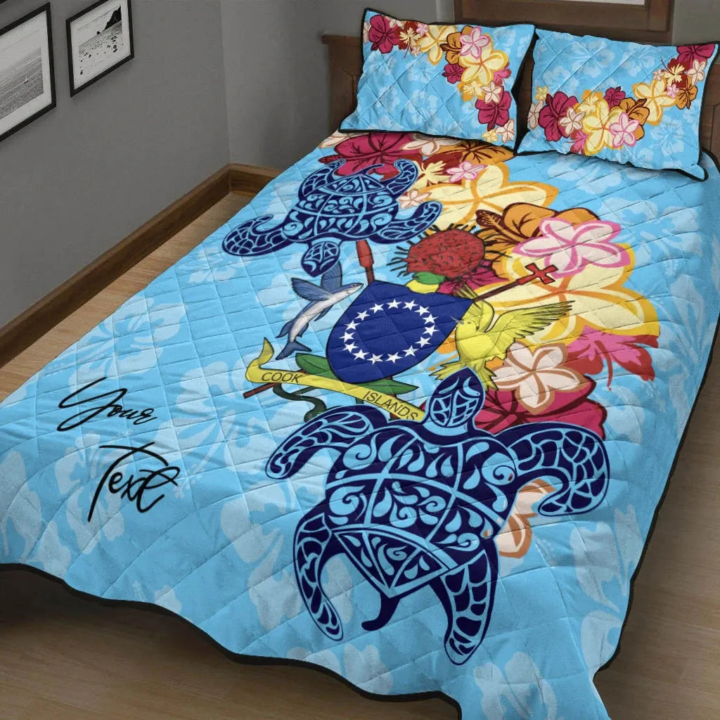 Cook Islands Custom Personalised Quilt Bed Set - Tropical Style